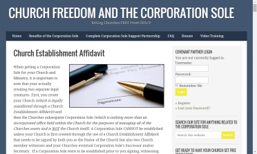 Click to go directly to Church Establishment Affidavit Page