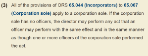 ORS § 65.067(3). Click the above image to go directly to the law.