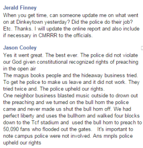 110115_ReportOnDinketownStreetPreachingOn103115